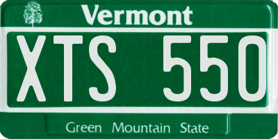 VT license plate XTS550
