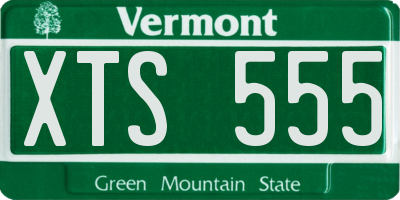 VT license plate XTS555