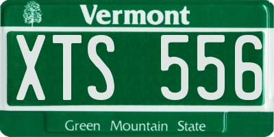 VT license plate XTS556