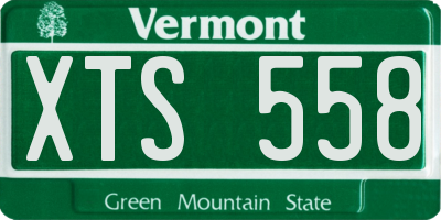 VT license plate XTS558