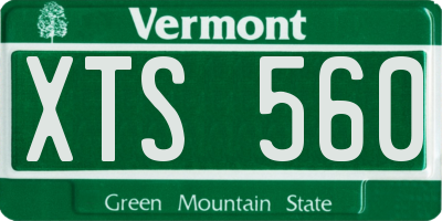 VT license plate XTS560