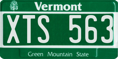 VT license plate XTS563
