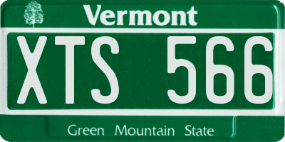 VT license plate XTS566