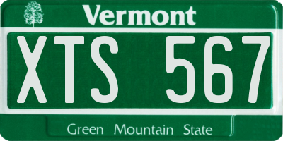 VT license plate XTS567