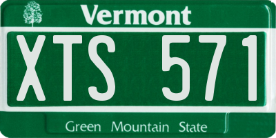 VT license plate XTS571