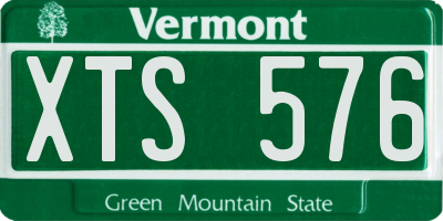VT license plate XTS576