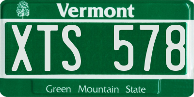 VT license plate XTS578