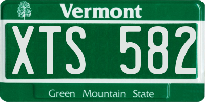 VT license plate XTS582
