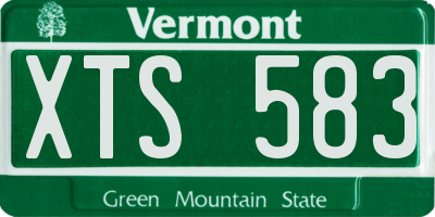 VT license plate XTS583