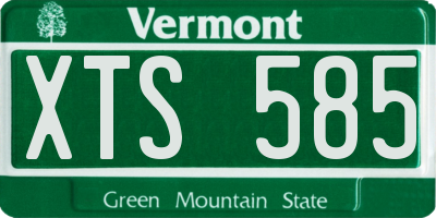 VT license plate XTS585