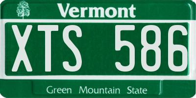 VT license plate XTS586