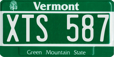 VT license plate XTS587