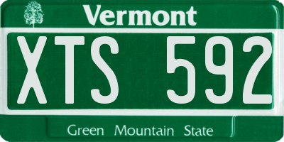 VT license plate XTS592