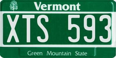 VT license plate XTS593