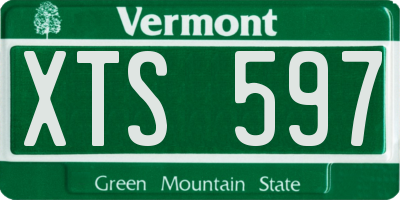 VT license plate XTS597