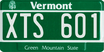 VT license plate XTS601