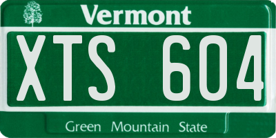 VT license plate XTS604