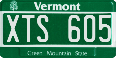 VT license plate XTS605