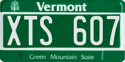 VT license plate XTS607