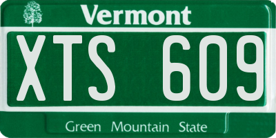 VT license plate XTS609
