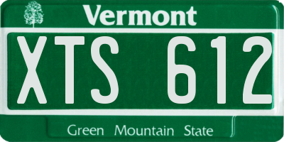 VT license plate XTS612