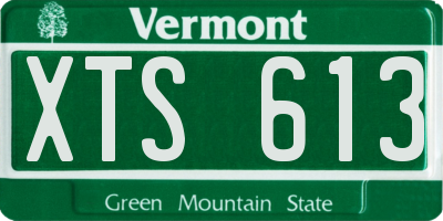 VT license plate XTS613