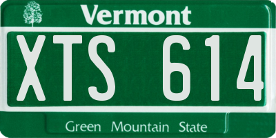 VT license plate XTS614