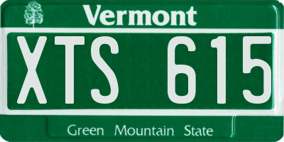 VT license plate XTS615