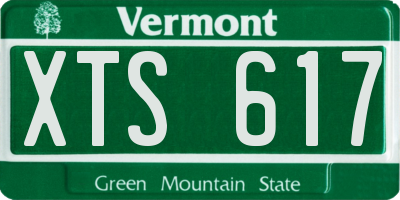 VT license plate XTS617