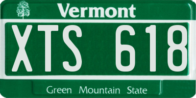 VT license plate XTS618