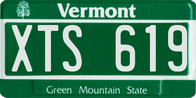 VT license plate XTS619