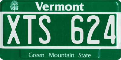 VT license plate XTS624