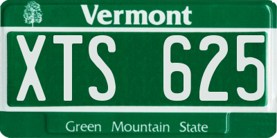 VT license plate XTS625