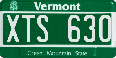 VT license plate XTS630