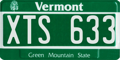 VT license plate XTS633