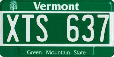 VT license plate XTS637