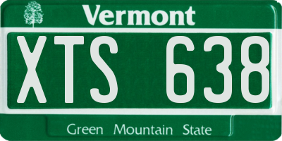 VT license plate XTS638