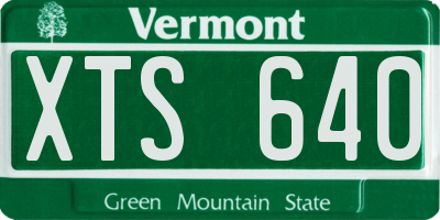 VT license plate XTS640