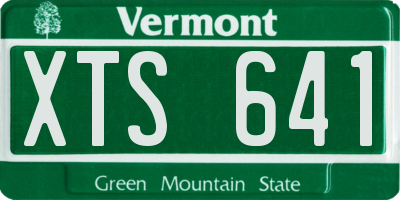 VT license plate XTS641