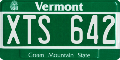 VT license plate XTS642
