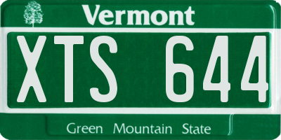 VT license plate XTS644