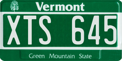 VT license plate XTS645