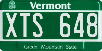 VT license plate XTS648