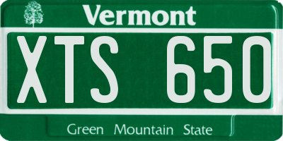 VT license plate XTS650