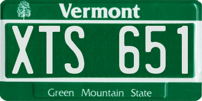 VT license plate XTS651