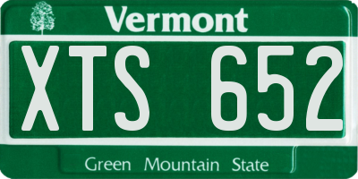 VT license plate XTS652