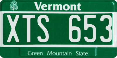 VT license plate XTS653
