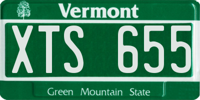 VT license plate XTS655