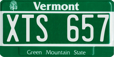 VT license plate XTS657