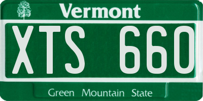 VT license plate XTS660